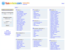 Tablet Screenshot of colombia.tusavisos.com